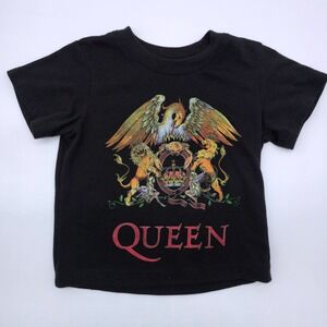Queen Official Merch Black T Shirt Short Sleeve Graphic Tee 18M
